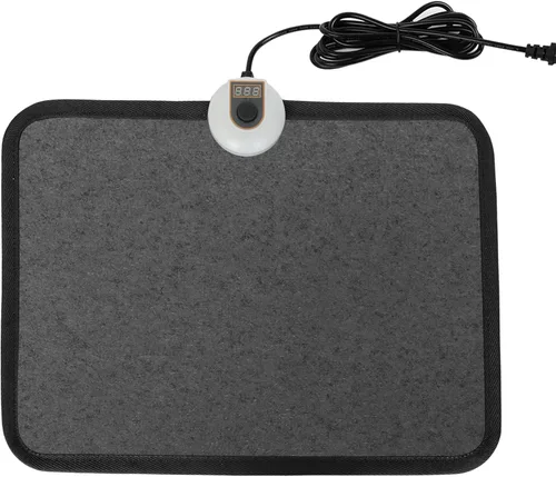 Alfombrilla térmica para debajo del escritorio para calentador de pies, 7 ajustes de temperatura y almohadilla térmica de 55 W, reposapiés