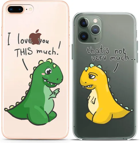 Miniatura 17 de Fundas a juego para parejas compatibles con iPhone 16 15 14 13 12 11 Pro Max Mini Xs X 6s 8 Plus 7+ Xr 10 SE 5 pares Kawaii Sweet Cute Slim Print