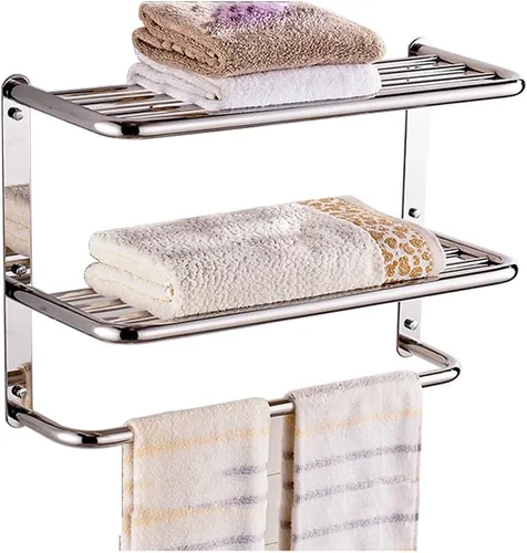 Miniatura 10 de LUANT Estante de baño de 3 niveles para montaje en pared con barras de toalla