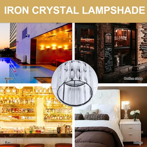 Miniatura 7 de Pantalla de cristal para lámpara de tambor, pantalla de cristal transparente, pantalla de repuesto en forma de cilindro, moderna cubierta de luz