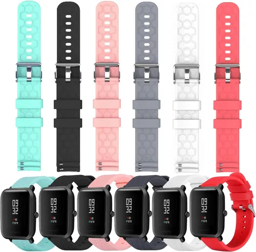 Miniatura 2 de RuenTech Paquete de 6 correas compatibles con Bestinn Smart Watch, bandas de repuesto de silicona suave de liberación rápida para Bestinn rastreador