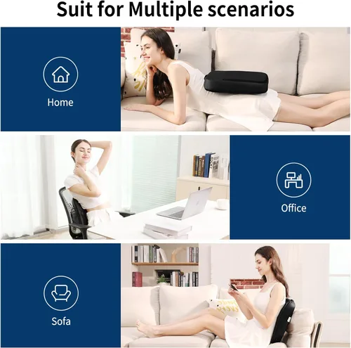 Miniatura 6 de MASGRE - Masajeador Shiatsu de espalda con calor, masaje de amasamiento 4D que rueda hacia arriba y hacia abajo, masajeador eléctrico para el alivio