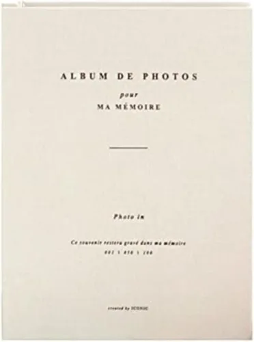 Miniatura 12 de Álbum de fotos con tapa dura coreana simple y estética, de 4 x 6 pulgadas, para parejas, familia, bebés, bodas. Tiene capacidad para 100 fotos