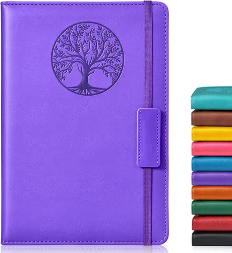 Miniatura 39 de Biuwory Cuaderno diario con líneas para mujeres y hombres, 256 páginas, tamaño A5, de cuero de tapa dura para escribir, viajes, negocios, trabajo
