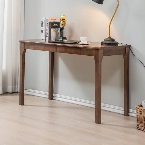 Miniatura 2 de Escritorio de Madera Sólida, Escritorio de Juego y Estudio para Oficina en Casa, para Trabajo, Escritorio para PC de Estudiantes para Dormitorio