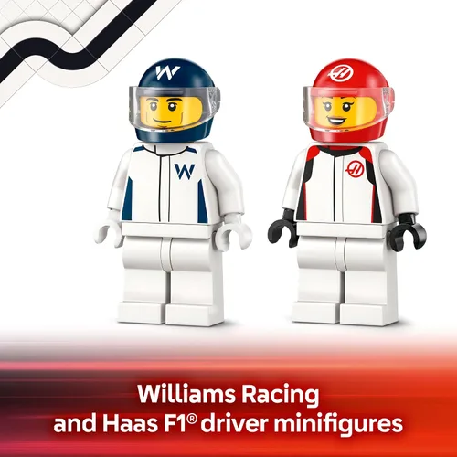 Miniatura 6 de LEGO City F1 Williams Racing & Haas F1 - Juguete de construcción de autos para niños, niños y niñas, a partir de 4 años, juguete preescolar