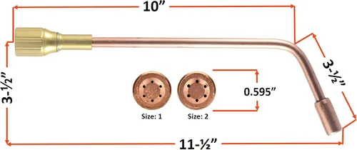 Miniatura 3 de SÜA - Punta de calentamiento de acetileno J-63-2 con mezclador estilo D-85 - Compatible con Harris (Tip + Mezclador)