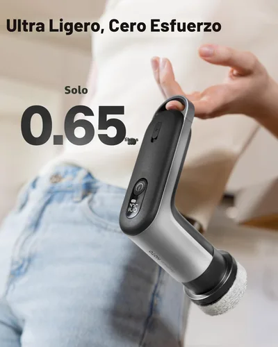 Miniatura 6 de HOTO Grip™ - Limpiador giratorio eléctrico inalámbrico, IPX7 impermeable, ligero de 0.65 libras con 6 cabezales de cepillo, potente limpiador