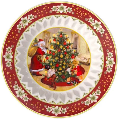 Villeroy & Boch - Cuenco de fantasía de juguete, grande, intercambiable de regalos 9.8 x 1.8 in, porcelana premium, edición navideña, 14-8332-3631,
