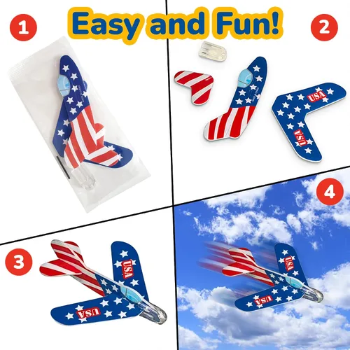 Miniatura 6 de ArtCreativity Aviones de espuma para niños, juego de 72 aviones ligeros con varios diseños, aviones planeadores de espuma empaquetados