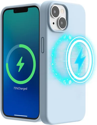 Miniatura 7 de SURPHY Funda magnética diseñada para iPhone 13 Mini, compatible con MagSafe (versión 2021 de 5.4 pulgadas), funda de silicona líquida con forro