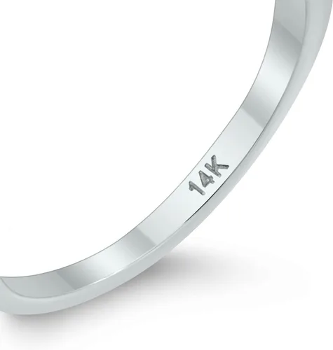 Miniatura 4 de Anillo solitario redondo de diamante negro de 2 quilates en oro blanco de 14 quilates