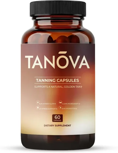 Tanova Píldoras Bronceadoras – Apoya un Brillo Dorado Natural, Resistencia de la Piel y Anti-Envejecimiento Contra el Estrés Oxidativo Inducido por