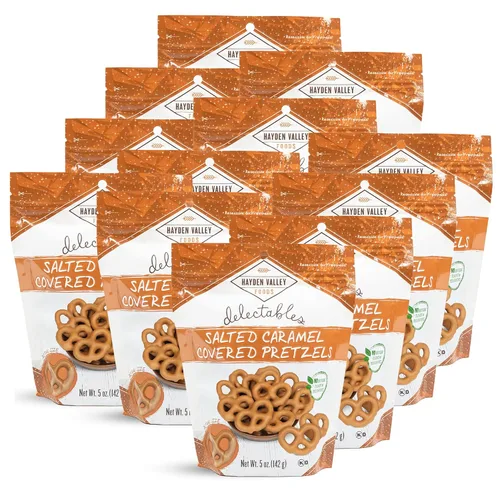 Miniatura 38 de Hayden Valley Foods Pretzels cubiertos con sabor a yogur de arándanos Bolsas de 5 onzas (paquete de 3) Sin sabores artificiales, conservantes