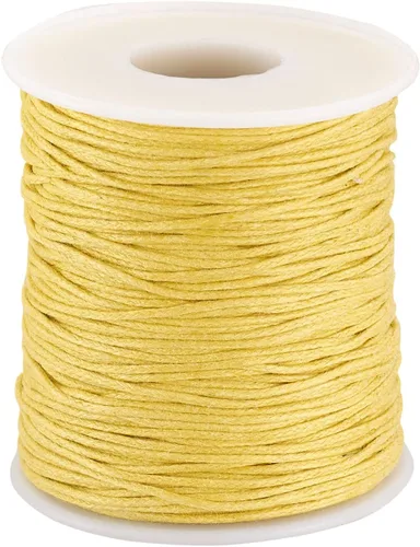 Miniatura 22 de Cordón de algodón encerado de 100 yardas, hilo de algodón trenzado naranja oscuro, cuerda de cuentas trenzada, cuerda para collar, pulsera, collar