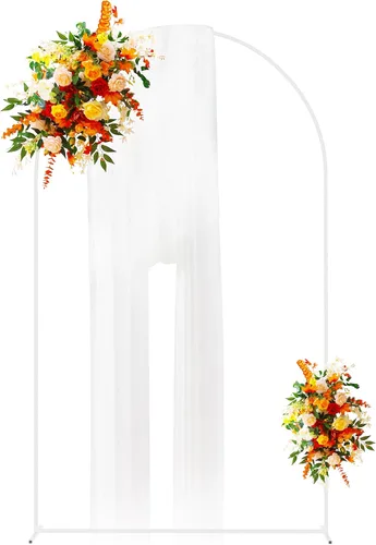 Miniatura 6 de Putros Soporte de Arco de Boda Dorado de 8 Pies de Metal, Soporte de Telón de Fondo con Arco de Globos para Ceremonia de Boda, Cumpleaños, Fiesta