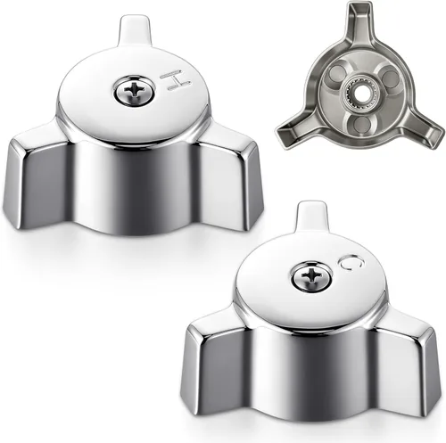 Miniatura 9 de Dreyoo 2 pares de pomos de repuesto para regadera, compatibles con Phoenix Mobile Home para fregadero, bañera o ducha, piezas de pomos de bañera