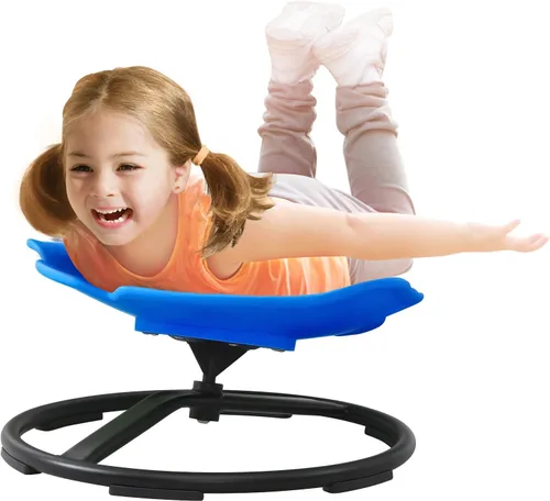 Miniatura 14 de Silla giratoria sensorial para niños con autismo y TDAH, silla giratoria para uso en interiores y exteriores, juguetes para sentarse y girar, sillas