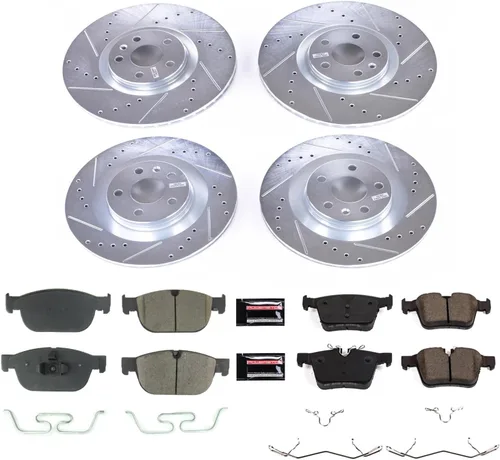 Miniatura 2 de PowerStop Kit de freno delantero y trasero para Volvo S60 2019-25 S90 2017-24 V60 2019-21 V60 Cross Country 2020-24 V90 2018-21 - Rotores