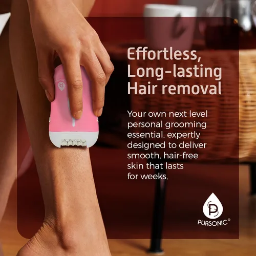 Miniatura 6 de Pursonic Fe120P Depiladora inalámbrica con 40 pinzas, depiladoras recargables de 2 velocidades para mujeres, dispositivo compacto de depilación