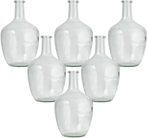 Miniatura 8 de Serene Spaces Living Jarrón alto transparente/marrón, florero de vidrio, elegante decoración del hogar para flores frescas o secas, perfecto