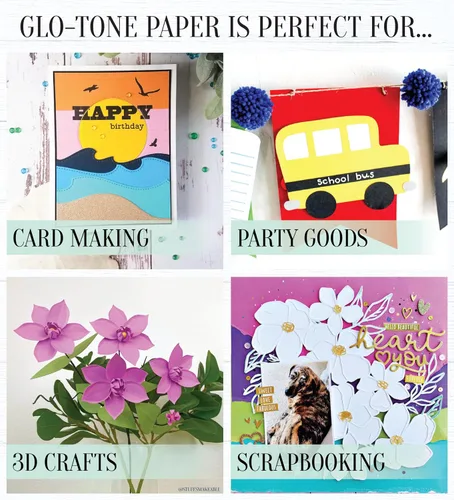 Miniatura 8 de Cardstock Warehouse - Papel de cartulina azul Glo Tone – 25 hojas, 8.5 x 11 pulgadas – 65 libras / 175 GSM Premium reciclado azul mate cartulina