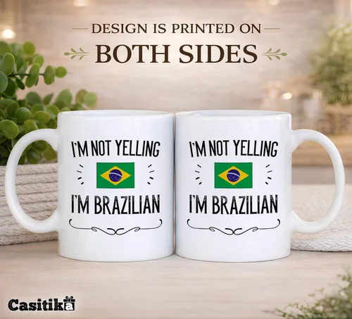Miniatura 8 de Casitika Recuerdo y regalos del orgullo brasileño. Taza de café de 11 onzas. Idea de regalo para esposa, marido, amigo o compañero de trabajo