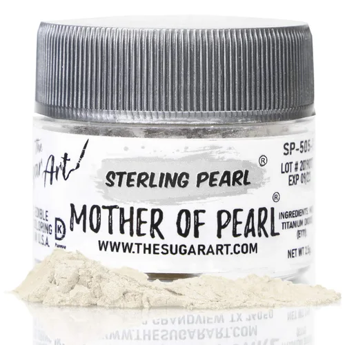 Miniatura 11 de The Sugar Art - Sterling Pearl - Brillo en polvo comestible para decorar pasteles, cupcakes, cake pops y más, aplica brillo en polvo a tus dulces