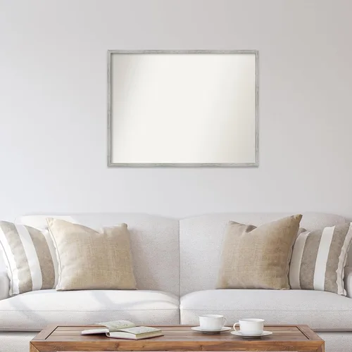 Miniatura 1081 de Amanti Art Espejo de baño blanco para sobre el fregadero, 32 x 45 pulgadas, espejo de tocador rectangular blanco esbelto, marco de madera moderno