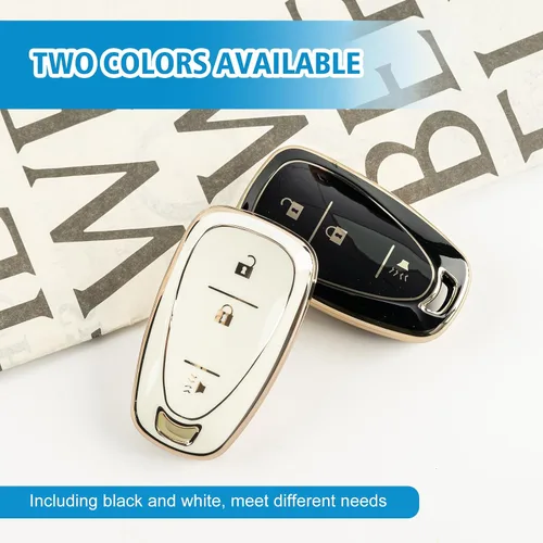 Miniatura 6 de Rislobx Funda de Llavero de 3 Botones de TPU para Chevy, Cubierta de Llave Compatible con Chevy Spark Traverse Equinox 2016 2017 2018 2019 2020 2021