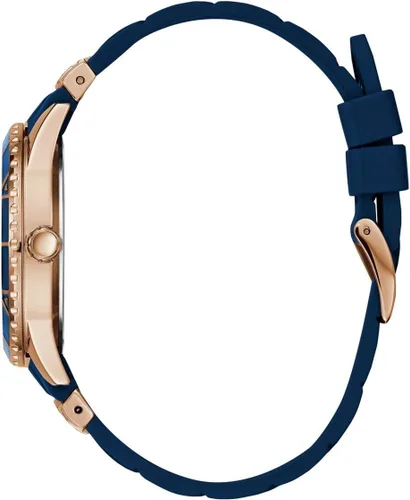 Miniatura 2 de Guess Reloj para mujer de tono dorado + icónico resistente a manchas rojas de silicona