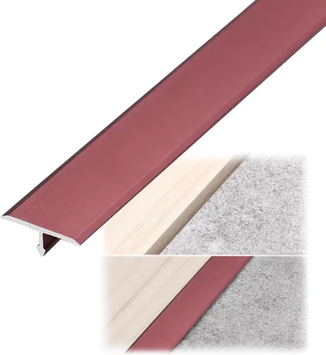 Miniatura 13 de Tira de transición de suelo de aluminio con moldura en T, para garaje, laminado a vinilo, tira de umbral de borde de puerta, para porche, entrada