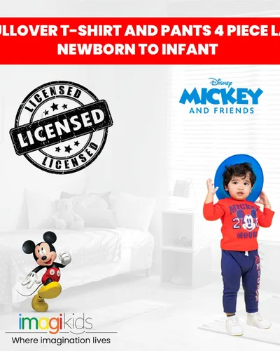 Miniatura 2 de Disney Mickey Mouse - Conjunto de 4 piezas para bebé recién nacido a bebé