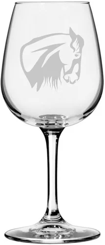 Miniatura 7 de Morgan Body Horse - Copa de vino grabada multiusos (12.75 onzas)