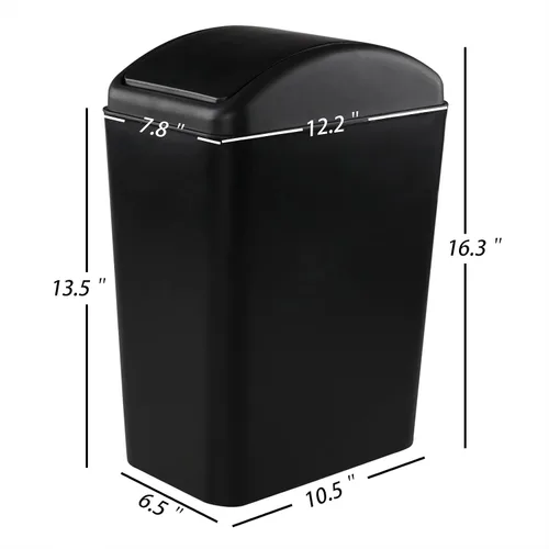 Miniatura 2 de Gloreen Cubo de basura delgado de la cocina de 16 L, cesta de basura rectangular de plástico, F