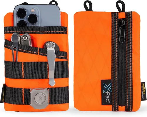 Miniatura 11 de VIPERADE VE3 Organizador de herramientas, cinturón de herramientas de nylon con bucle y 4 bolsillos, bolsa EDC para linterna/cuchillo de bolsillo