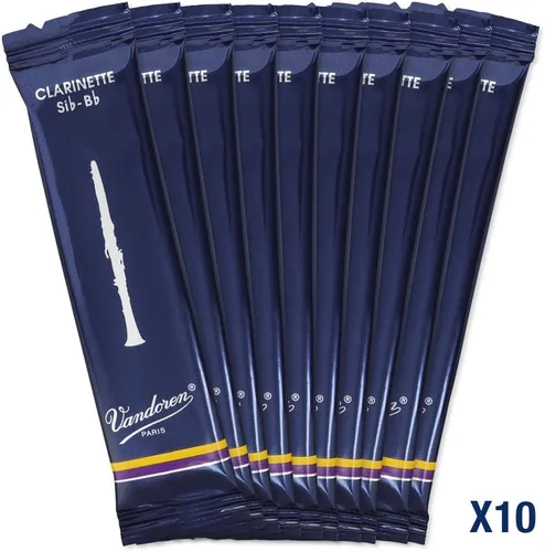 Miniatura 4 de Vandoren CR101 Bb lengüetas tradicionales para clarinete con resistencia 1; Caja de 10