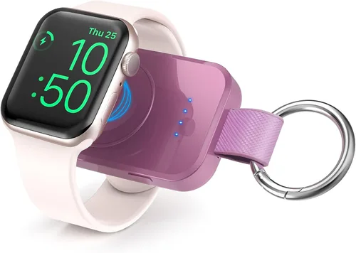 Miniatura 8 de i.VALUX Cargador inalámbrico portátil para Apple Watch Series 11/10/9/8/Ultra/7/6/5/4/3/2/SE, cargador magnético compacto para iWatch de 1000mAh
