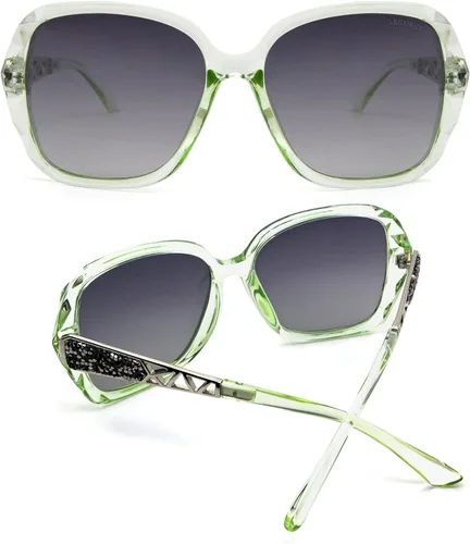 Miniatura 3 de LECKIRUT - Lentes de sol de gran tamaño para mujer lentes de sol clásicos y a la moda con protección UV polarizada