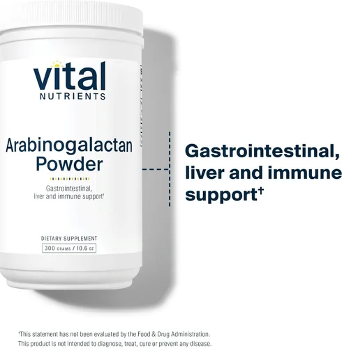 Miniatura 4 de Vital Nutrients Arabinogalactan Powder Suplemento vegano para apoyar la salud gastrointestinal, el hígado y el apoyo inmunológico* Sin gluten