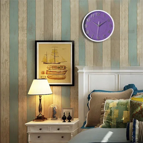 Miniatura 3 de SAC SMARTEN ARTS Decor - Reloj de pared silencioso de 10 pulgadas, números 3D, sin tictac, decorativo, funciona con pilas, redondo, fácil de leer