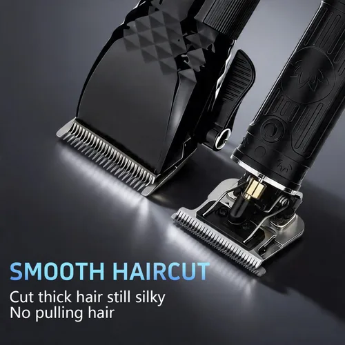Miniatura 4 de Soonsell Cortapelos para hombres, juego de cortapelos y recortadora de peluquería profesional, cortadora de pelo inalámbrica para peluquero, juego