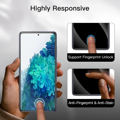 Miniatura 7 de JETech - Protector de pantalla para Samsung Galaxy S20 FE de 6.5 pulgadas con protector de lente de cámara, película de vidrio templado, compatible