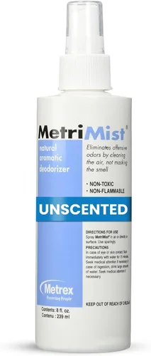 Metrex MetriMist - Desodorizador aromático natural, botella de 8 onzas, no tóxico, respetuoso con el medio ambiente, eliminador de olores y