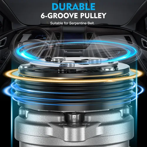 Miniatura 3 de Compresor de CA con embrague compatible con Toyota Corolla 2009-2010, Matrix 2009-2012, Scion xD 2008-2014 1.8L