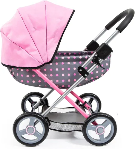 Miniatura 7 de Bayer: Cochecito Cosy, Fairy Poka Dot Gris Rosa - Incluye manta+almohada+bolso, para muñecas de hasta 18 pulgadas, a partir de 3 años
