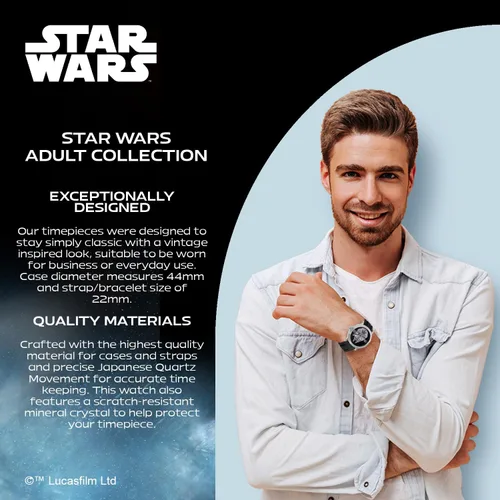 Miniatura 5 de Star Wars Reloj de cuarzo analógico vintage para adultos