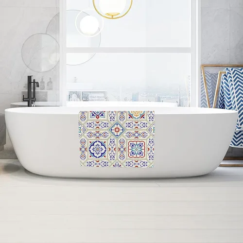 Miniatura 7 de Tapete de ducha antideslizante de 20 x 20 pulgadas, esponja de PVC para masaje, segura, antideslizante, cuadrado, tapete de baño de ducha suave