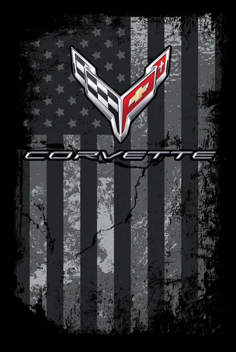 Miniatura 5 de JH DESIGN GROUP Sudadera con capucha Chevy Corvette C8 para hombre con la bandera estadounidense de 2 caras