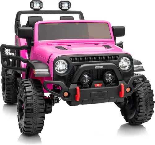 Hikiddo - Automóvil eléctrico de 12 V para niños, juguete de paseo con 2 asientos para niños de 4 a 8 años con control remoto, capacidad de 150 Azul